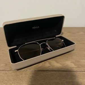 VEHLA Bowie Gold/Chocolate Sunglasses